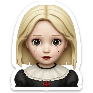 Annabelle doll from The Conjuring movie sticker