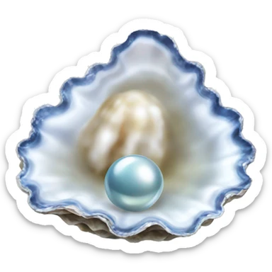 oyster with pearl blue sticker