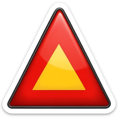 Red flag triangle sticker