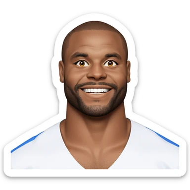 smiling dark-skinned man portrait sticker