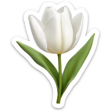 White Tulipan ￼ sticker