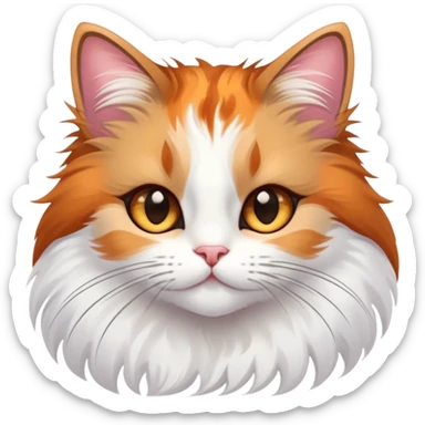 Beautiful fluffy, graceful cats with long eyelashes  sticker