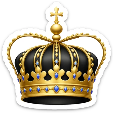 can you make some kind of royal crown crest thats black and gold please sticker