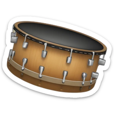 wooden tambourine with leader sticker