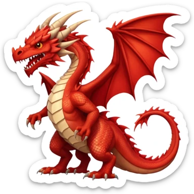 angry Dragon, full body sticker