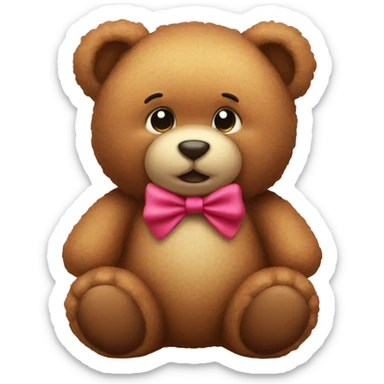 Teddy with bow sticker