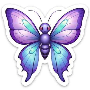 Butterfree-Lunala-Venomoth-Fakémon-hybrid-creature (full body)  sticker