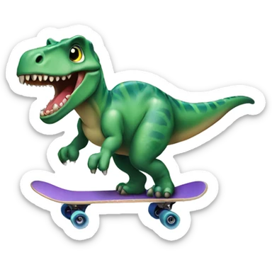 Dinossauro andando de skate sticker