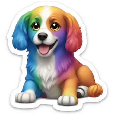 Rainbow dogs sticker