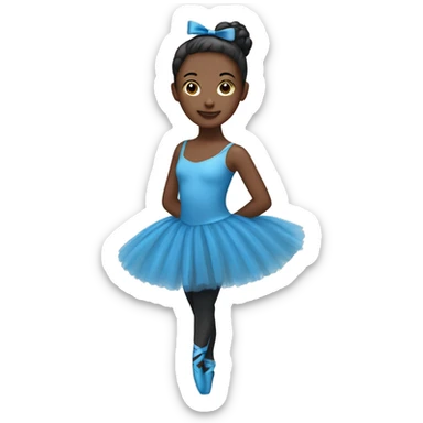 Black ballerina with blue tutu￼ sticker
