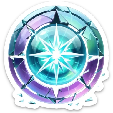 Make a shattered magic orb sticker