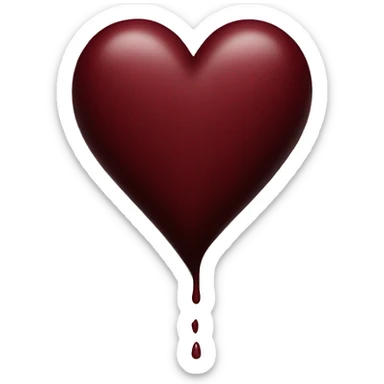 dark red heart  sticker