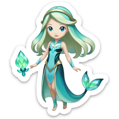 Shiny Glowing Bioluminescent Translucent Luminescent ET-Amaura-Aurora-Gible-Meloetta-Azelf-Pokémon (full body) sticker