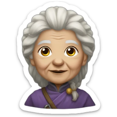 Old woman hill dwarf cleric sticker