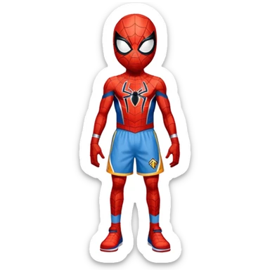 Spider-Man with Denver Nuggets shorts sticker