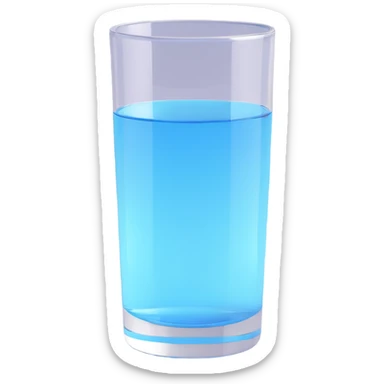  glass with water and without nothing sticker