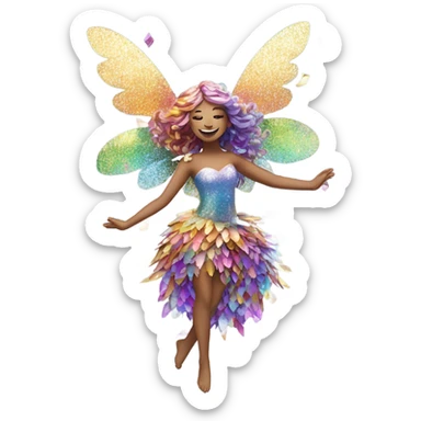 Confetti fairy sticker