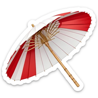 paper japan umbrella sticker