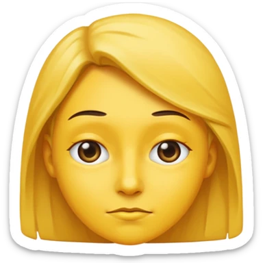 a normal emoji person with a side eye  sticker