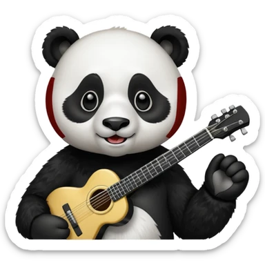 rockstar panda who sings sticker