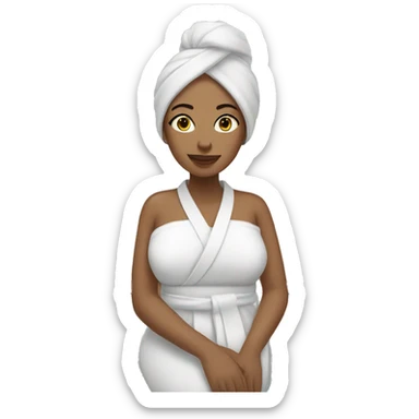 Woman at spa sticker