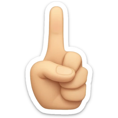 hand gesture with index finger and thumb extended in an L shape, other fingers folded down, palm facing viewer sticker