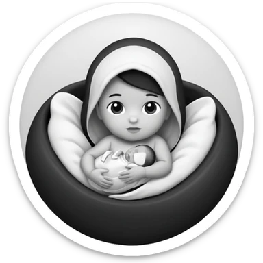 Newborn B&W Photoshoot sticker