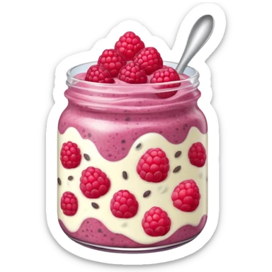 Raspberry chia pudding  sticker