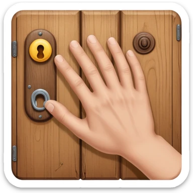 knocking the door sticker