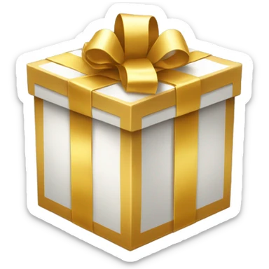 Golden Giftbox. sticker
