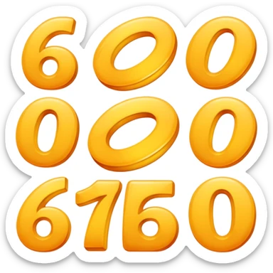 Create 6 7 numbers  sticker