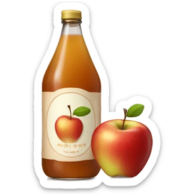 a bottle of apple cider sticker
