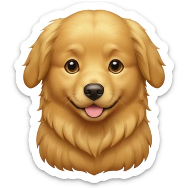 a golden retriever dog golden color sticker