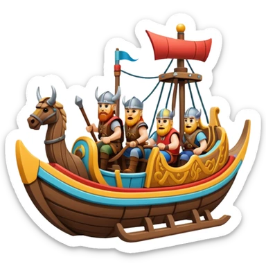 Amusement park Viking ride sticker