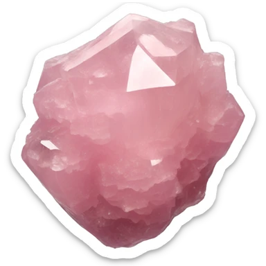 Rose quartz crystal cluster sticker