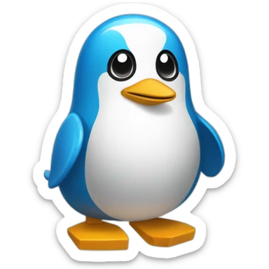 Un pingouin dans un vaisseaux spacial sticker