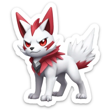 Anthro Cool Edgy Cute Chibi Shiny Zangoose-Zoroark-Fakemon-Pokémon Full Body Detailed High Quality sticker