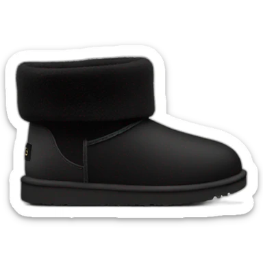 Black mini ugg boots sticker