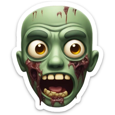 zombie en colère sticker