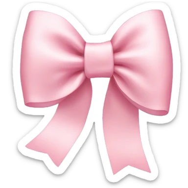 light pink ribbon bow sticker
