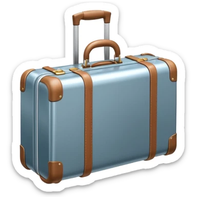 3D icon of a suitcase , accented with #FF3D00, representing taking paid leave. Minimal and modern. sticker