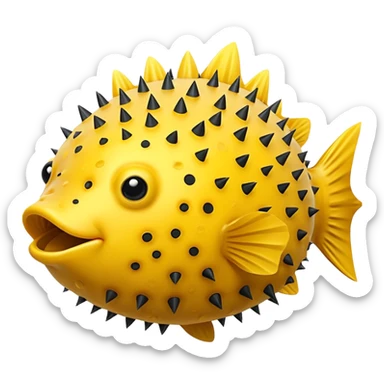 puffer fish sticker