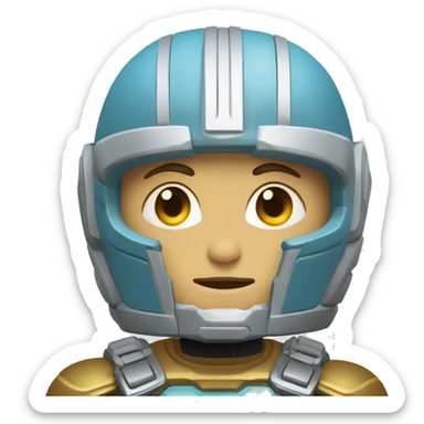 un cerebro super heroe, con capa y brazos fuertes sticker