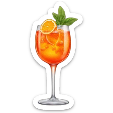 Aperol spritz drink in glass sticker
