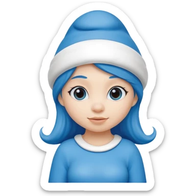 girl smurf  sticker