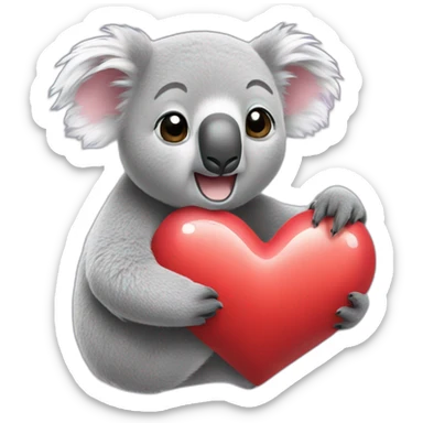 Koala Heart sticker