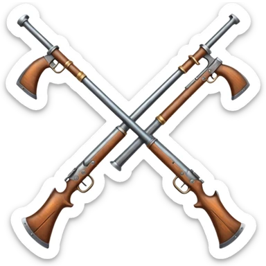 create an emoji similar to the crossed swords emoji, but instead of swords use muskets, recreating the infantry simbol but as an emoji sticker