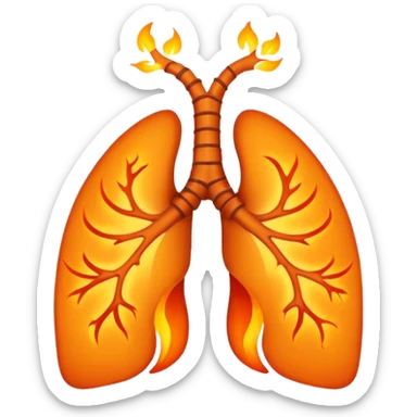 Minimal line-art ribcage, small fire in the center.
Symbol of inner fire / anxiety / passion.  sticker