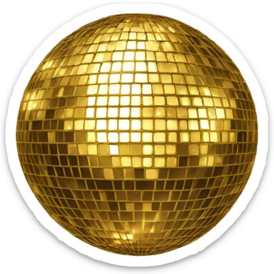 gold disco ball sticker