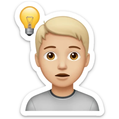 person looking up left sticker